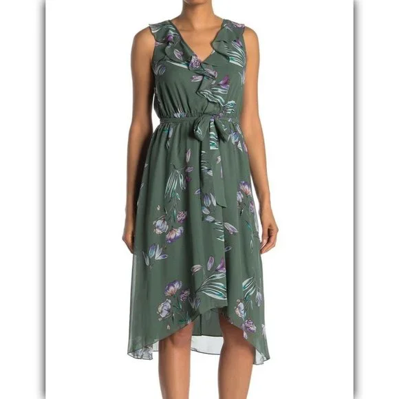 RACHEL Rachel Roy Odele Ruffle Dress very feminine. Beautiful flowing fabric. - Picture 1 of 7